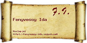 Fenyvessy Ida névjegykártya